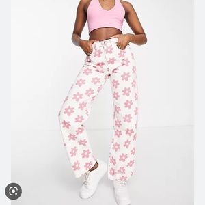 Cotton on floral jeans